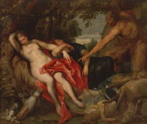 اكتشف ديانا و Endymion بواسطة Satyr ، 1622-27